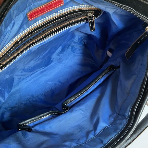 Tommy Hilfiger Vintage Monogram Tote Bag Black Beige Y2k Retro Designer - Picture 10 of 10